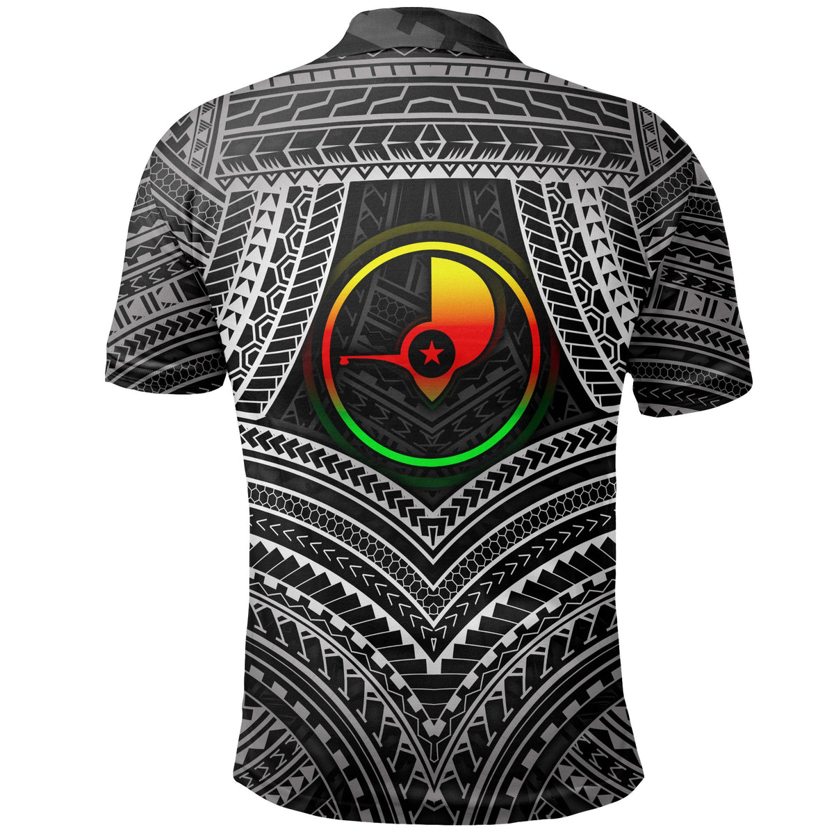 YAP Polynesian Polo Shirt Yap Flag Reggae Color - Polynesian Pride