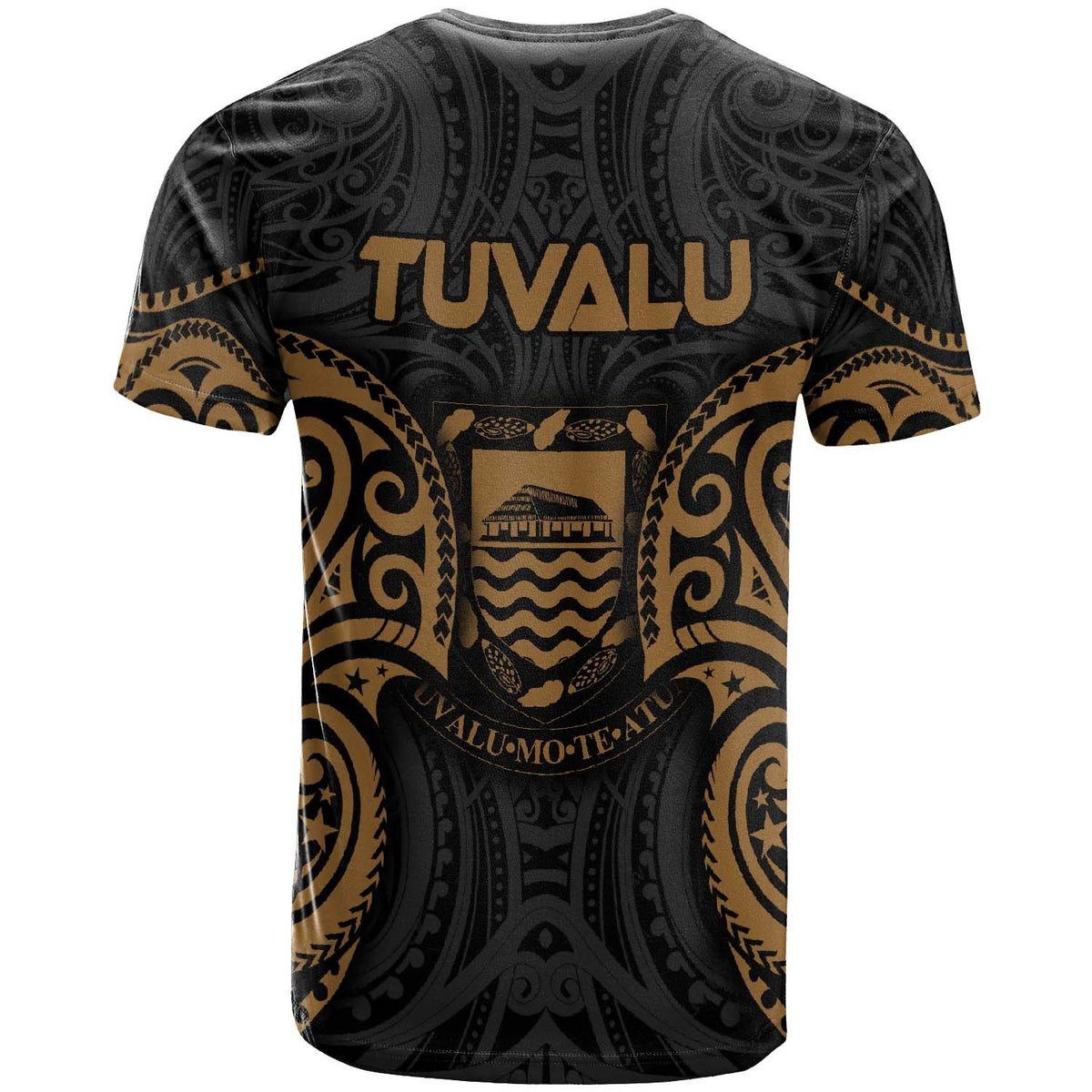 Tuvalu Polynesian Custom T Shirt Tuvaluan Spirit Gold - Polynesian Pride