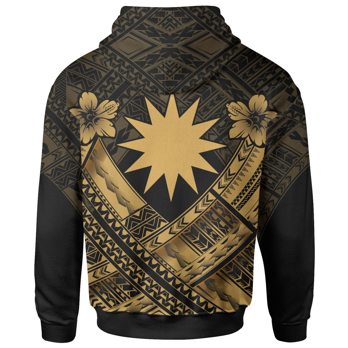Nauru Polynesian Hoodie Nauru Gold Seal Camisole Hibiscus Style - Polynesian Pride