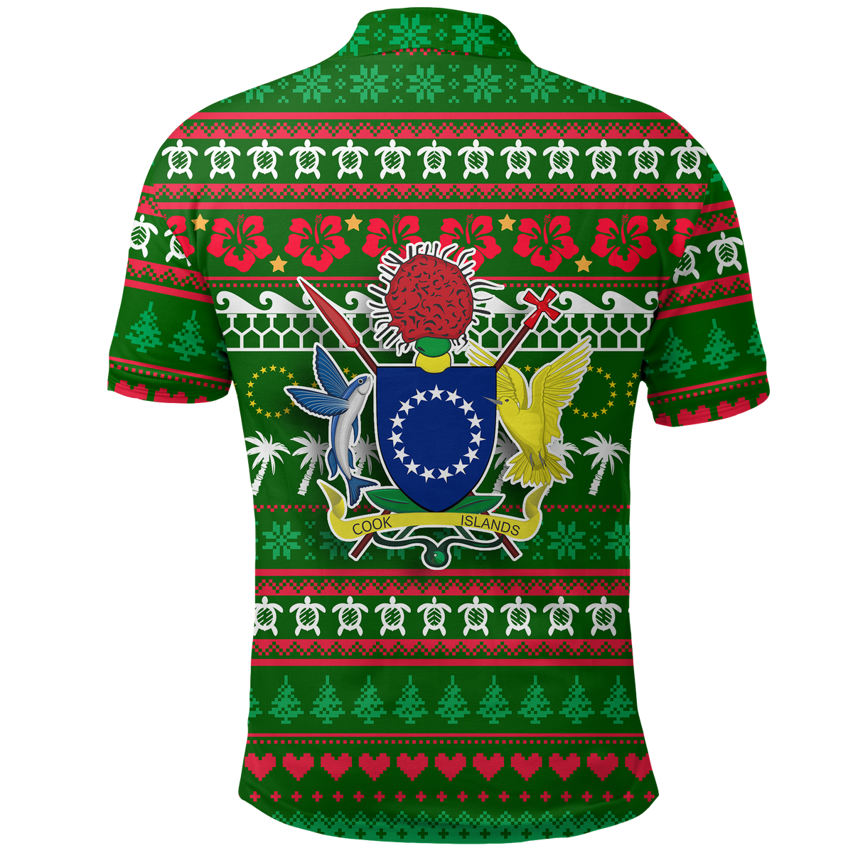 Cook Islands Christmas Polo Shirt Ugly Christmas LT12 - Polynesian Pride