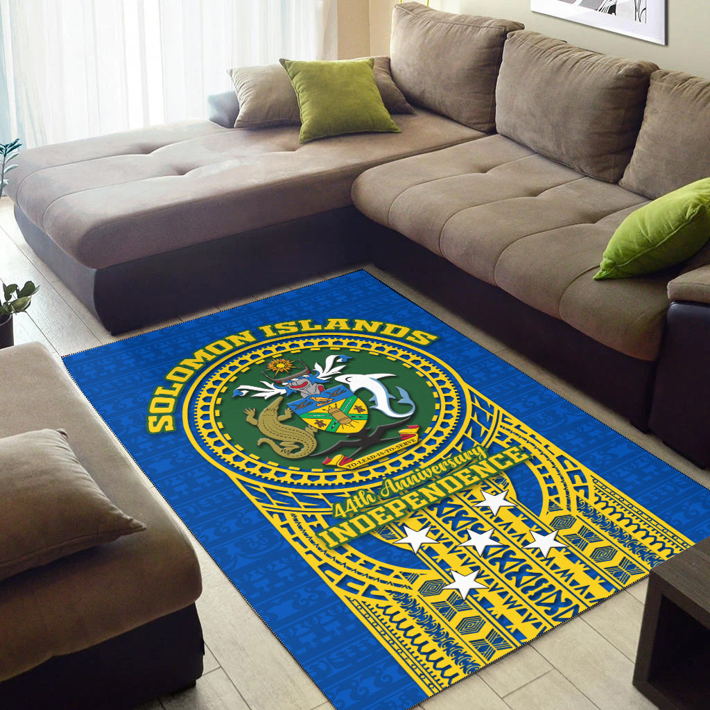 Solomon Islands Independence Anniversary 44th Years Area Rug - LT12 - Polynesian Pride