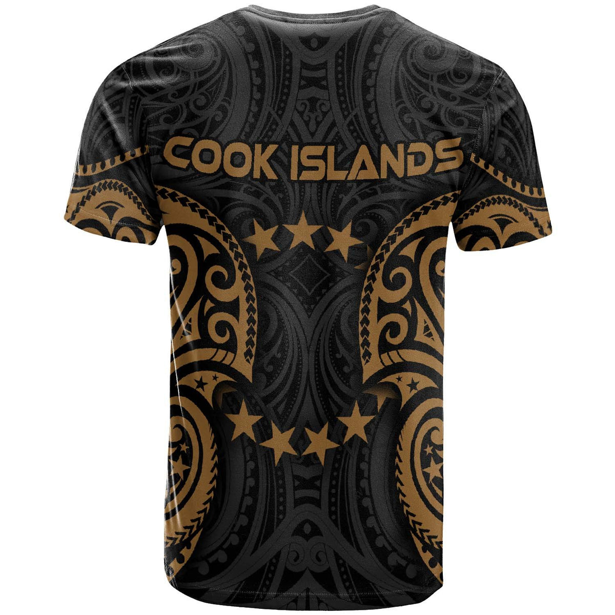 Cook Islands Polynesian Custom T Shirt Polynesian Spirit Gold - Polynesian Pride