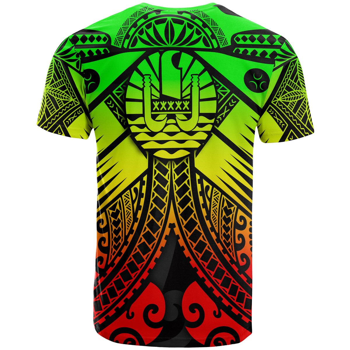Tahiti T Shirt Reggae Seal with Polynesian Tattoo - Polynesian Pride
