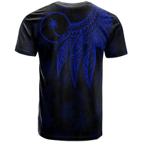 Chuuk Custom T Shirt Polynesian Wings (Blue) - Polynesian Pride