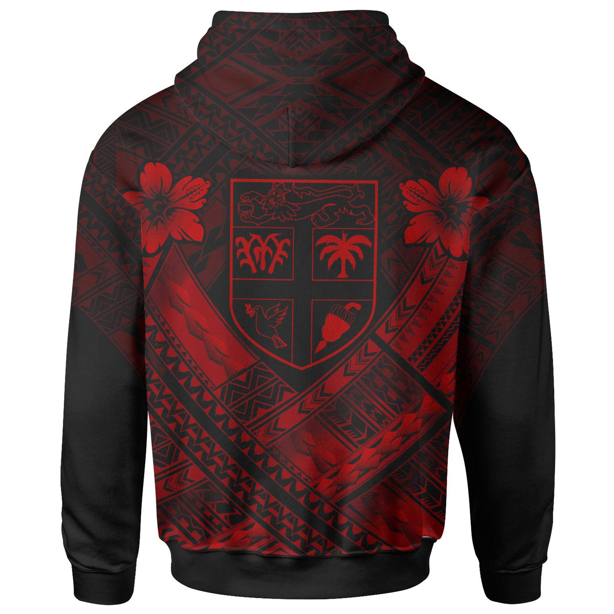 Fiji Polynesian Custom Hoodie Fiji Red Seal Camisole Hibiscus Style - Polynesian Pride