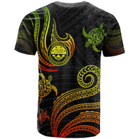 Federated States of Micronesia T Shirt Polynesian Turtle With Pattern Reggae - Polynesian Pride