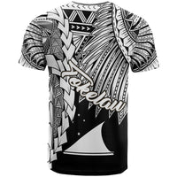 Tokelau Polynesian T Shirt Tribal Wave Tattoo White - Polynesian Pride