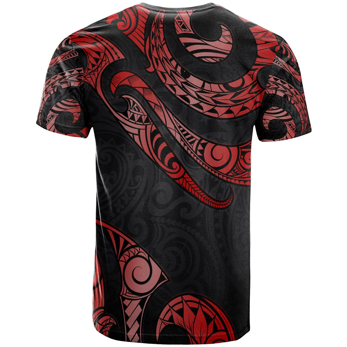 Cook Islands Polynesian T Shirt Polynesian Tattoo Red Version - Polynesian Pride