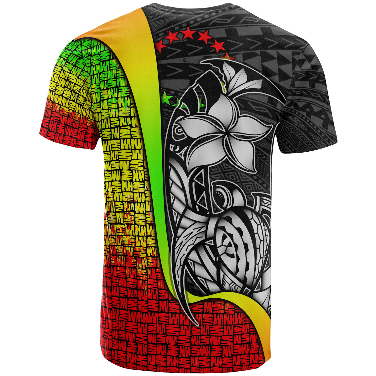 Cook Islands Polynesian Custom T Shirt Reggae Turtle with Hook - Polynesian Pride