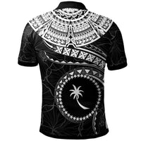 Chuuk Polynesian Custom Polo Shirt Truk Waves (White) - Polynesian Pride