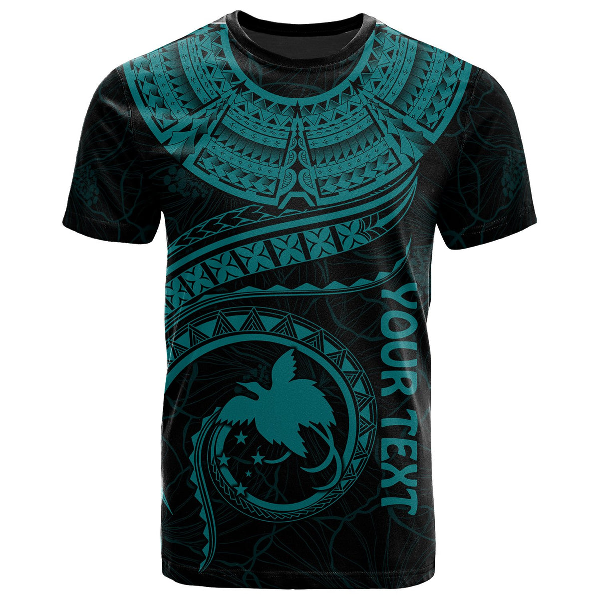 Papua New Guinea Polynesian Custom T Shirt Papua New Guinea Waves (Turquoise) Unisex Art - Polynesian Pride
