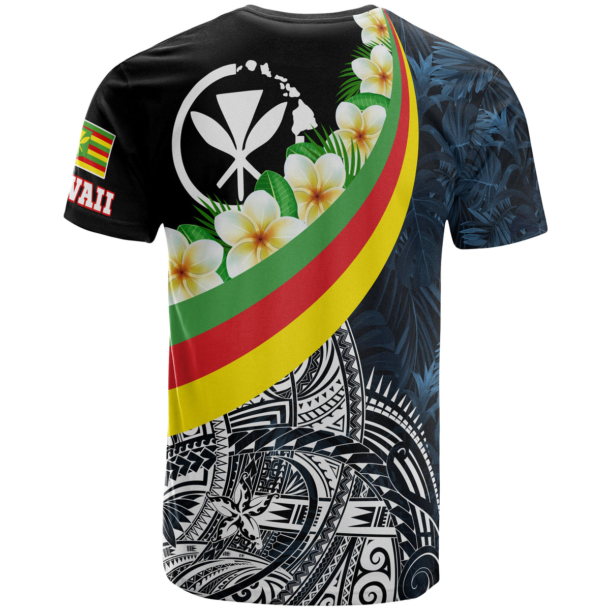 Polynesian Hawaii T Shirt Kanaka Maoli With Plumeria Style - Polynesian Pride