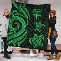 Fiji Polynesian Premium Quilt - Green Tentacle Turtle - Polynesian Pride