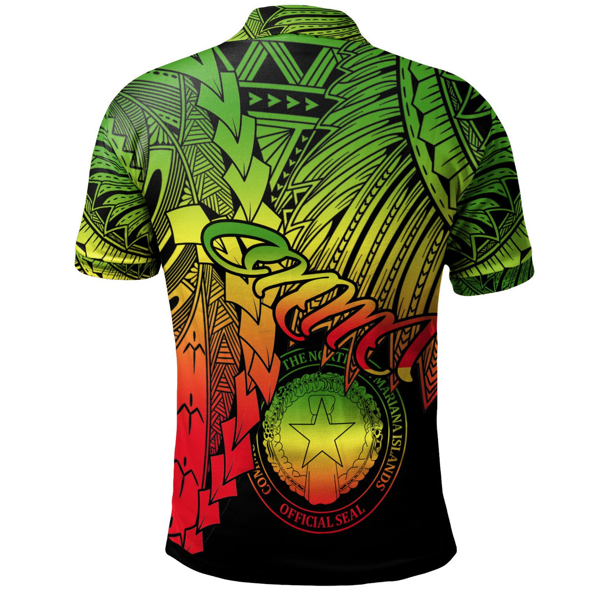 Northern Mariana Islands Polynesian Polo Tribal Wave Tattoo Reggae - Polynesian Pride