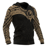 Yap Micronesian Hoodie Gold Heart Shield - Polynesian Pride