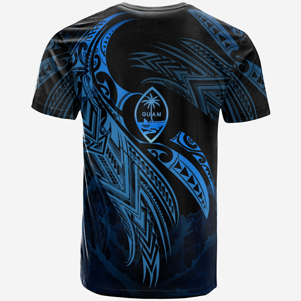 Guam Polynesian Custom T Shirt Legend Blue Version - Polynesian Pride