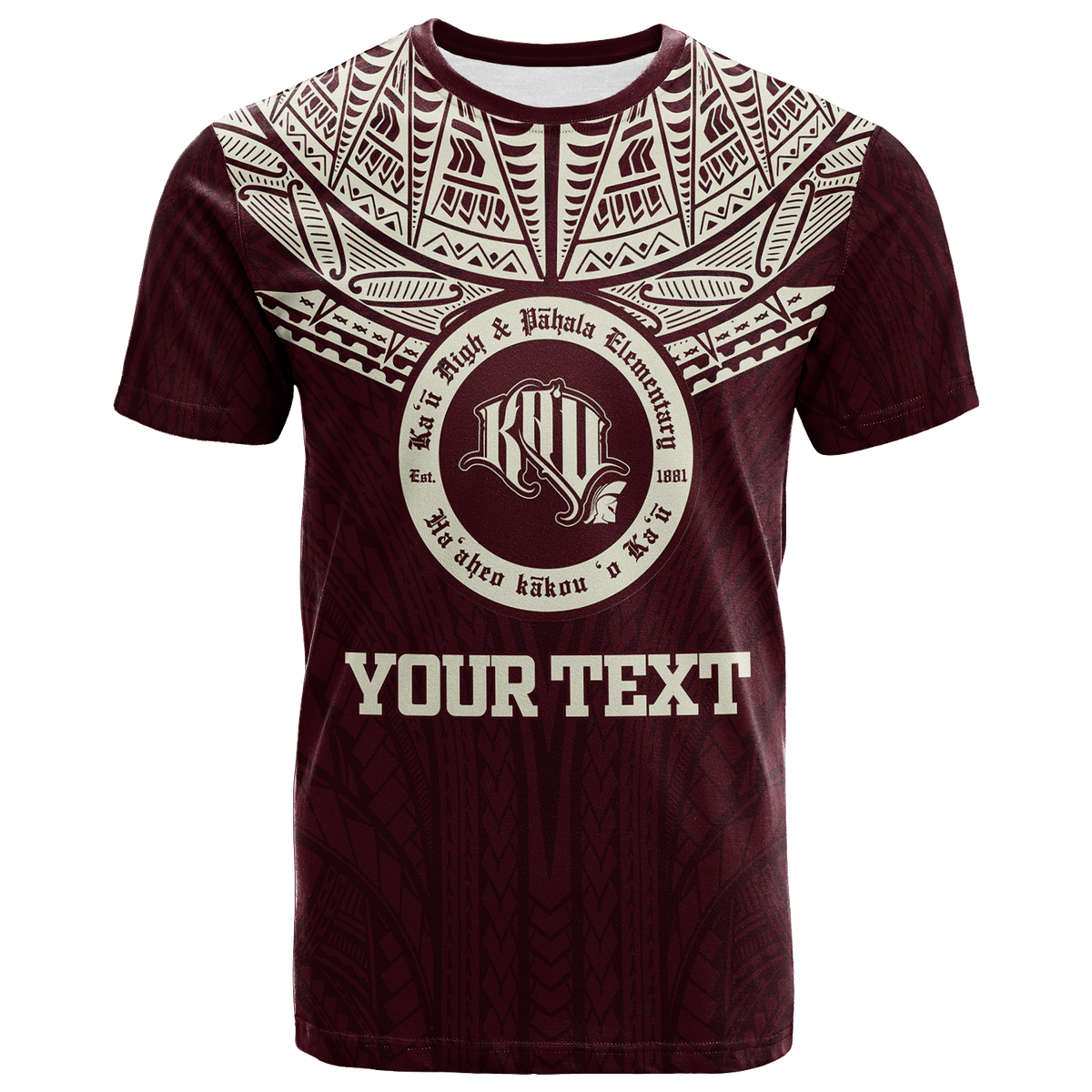 Custom Hawaii Kau High & Pahala Elementary School Pride T Shirt LT12 Unisex Red - Polynesian Pride