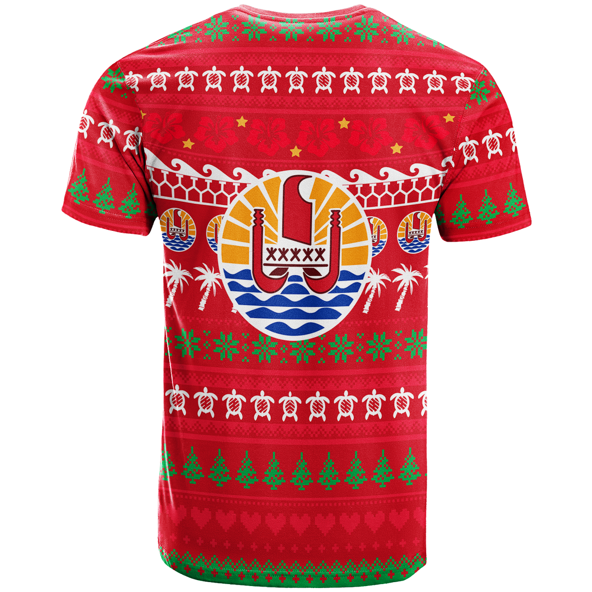 Tahiti Christmas T Shirt Ugly Christmas LT12 - Polynesian Pride
