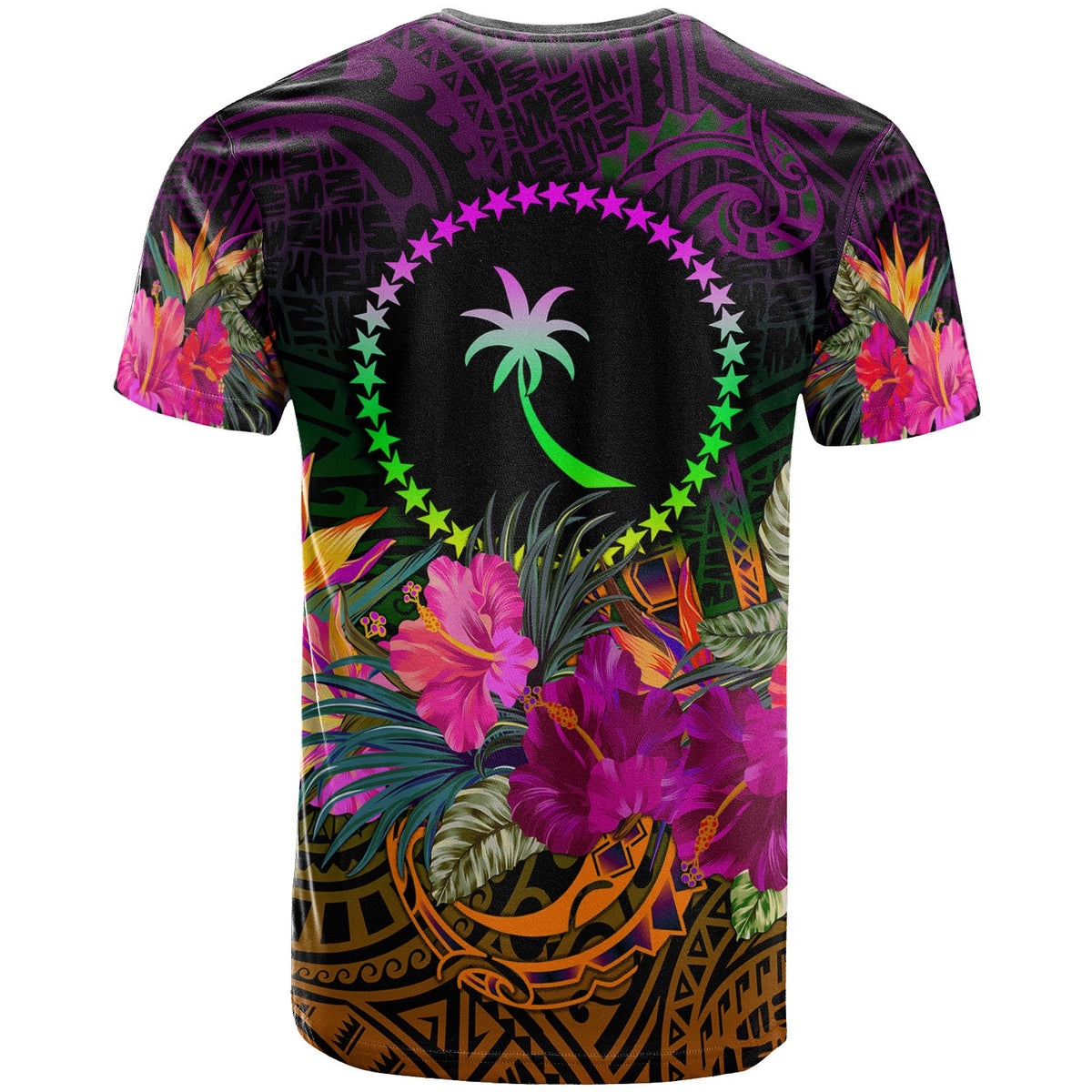Chuuk Custom T Shirt Summer Hibiscus - Polynesian Pride