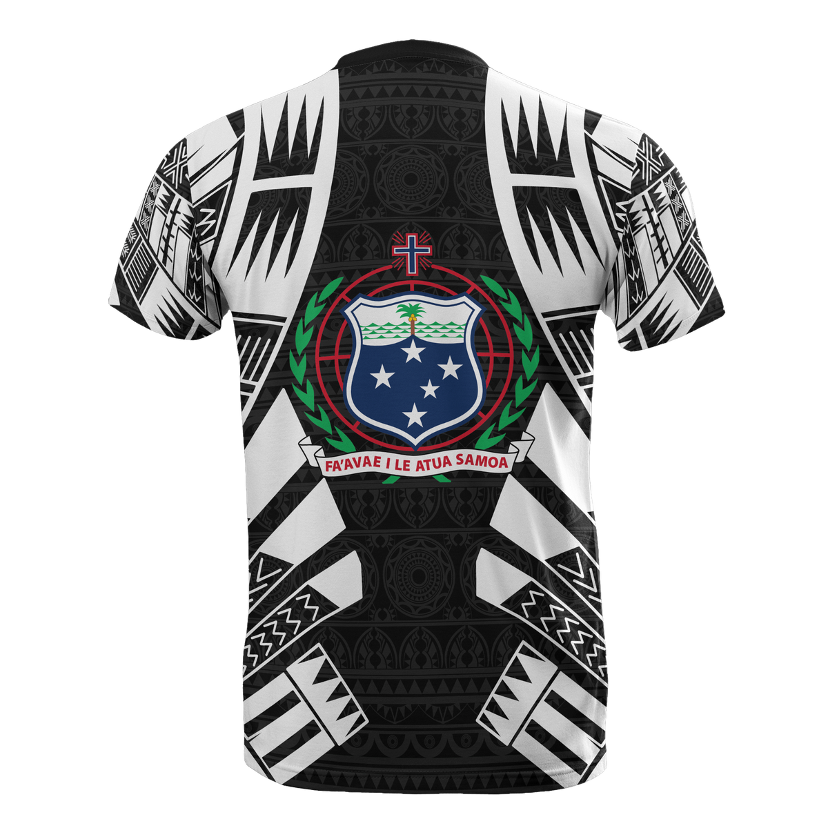 Samoa T Shirt Samoan Coat of Arms Polynesian Tattoo Style - Polynesian Pride