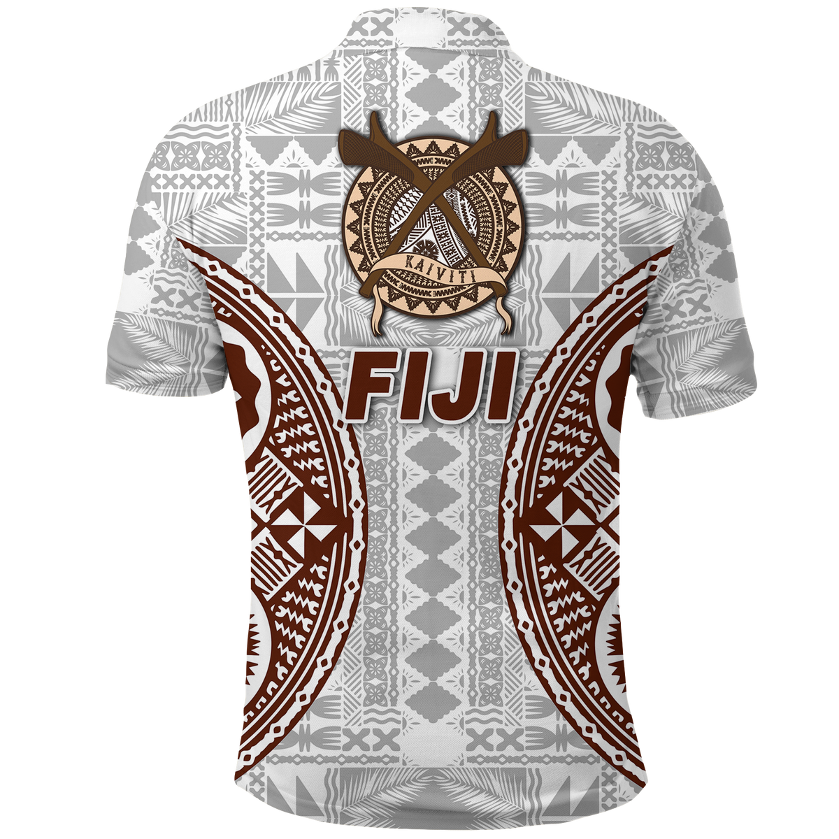 Fiji Kaiviti Tapa Pattern Polo Shirt LT12 - Polynesian Pride