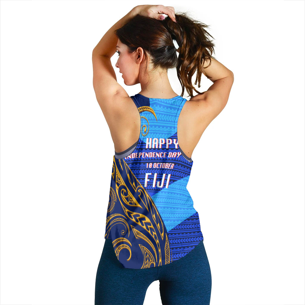 Fiji Day Women's Racerback Tank - 51th Year Of Independence - LT20 - Polynesian Pride