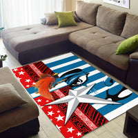 Free West Papua Birds Of Paradise Polynesia Area Rug - LT2 BLUE - Polynesian Pride
