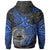 American Samoa Polynesian Hoodie Blue Seahorse Turtle - Polynesian Pride