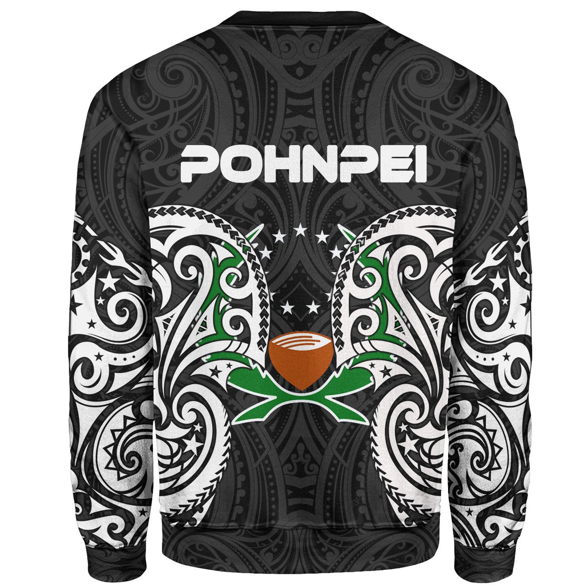 Pohnpei Polynesian Custom Personalised Sweater - Spirit Style White - Polynesian Pride