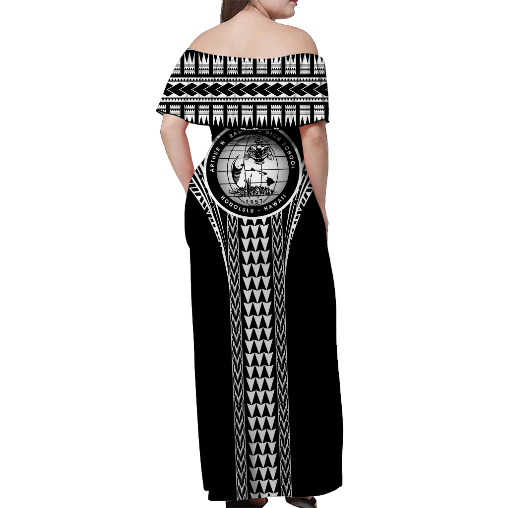 Hawaii Radford High School Off Shoulder Long Dress - LT12 - Polynesian Pride