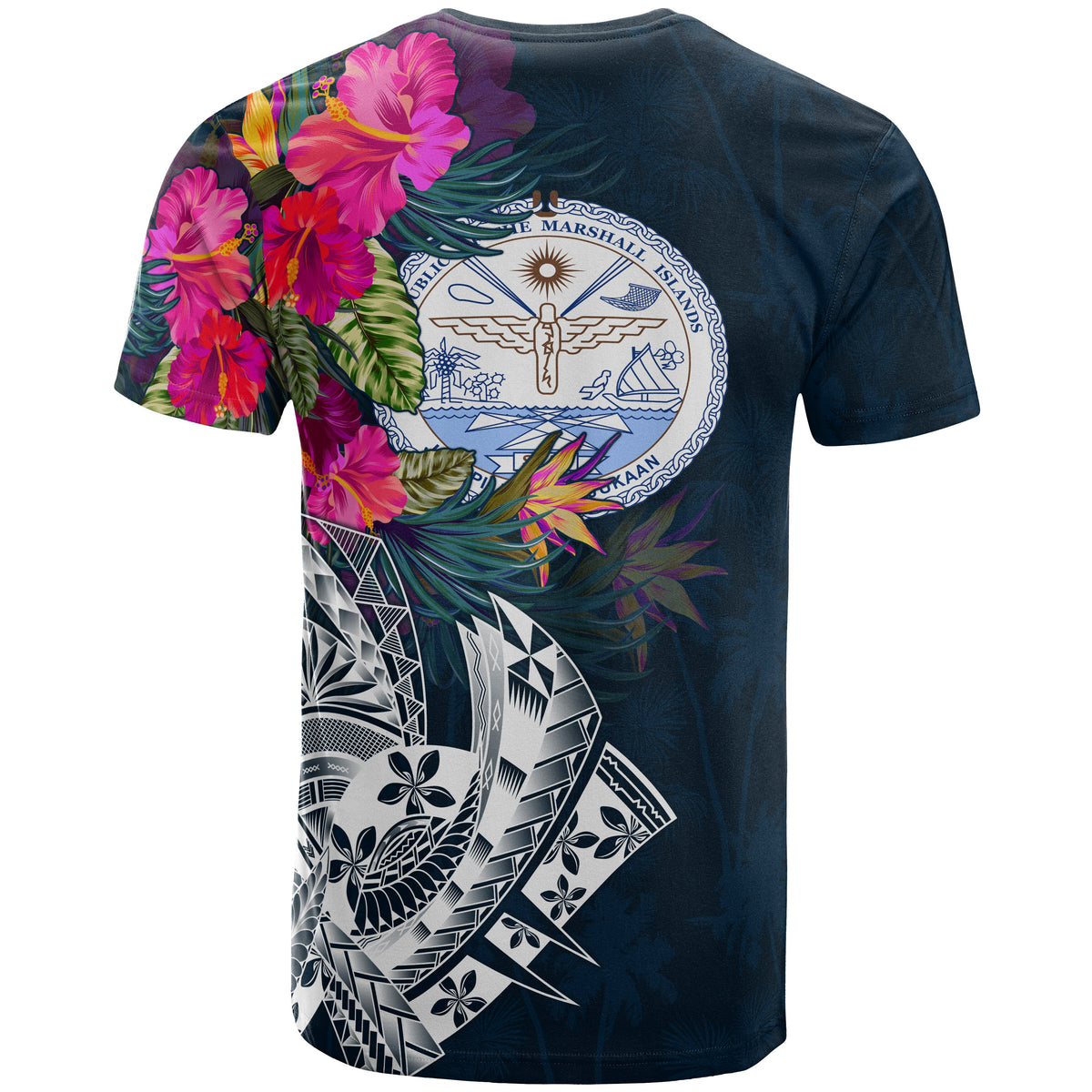 Marshall Island Custom T Shirt Summer Vibes - Polynesian Pride