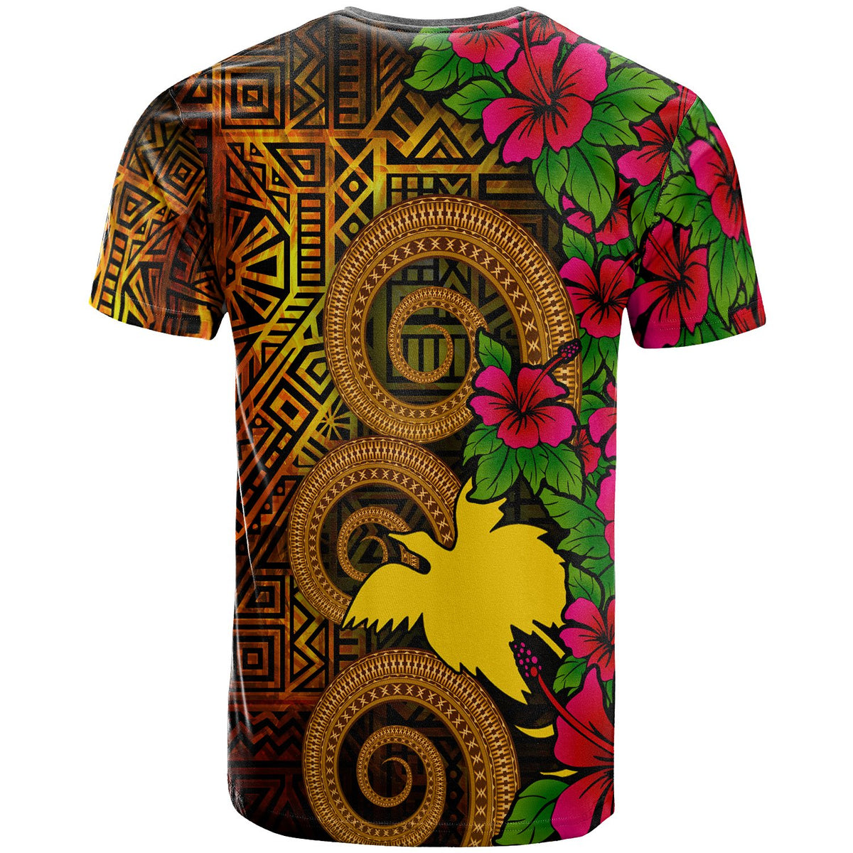 Papua New Guinea Polynesian Custom T Shirt Hibiscus Vintage - Polynesian Pride