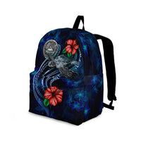 American Samoa Polynesian BackPack - Blue Turtle Hibiscus - Polynesian Pride