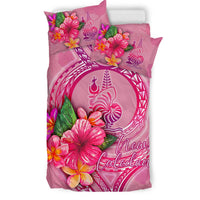 New Caledonia Polynesian Bedding Set - Floral With Seal Pink - Polynesian Pride