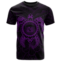 Hawaii Polynesian T Shirt Vintage Polynesian Turtle (Purple) Unisex Purple - Polynesian Pride