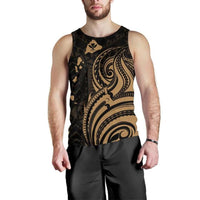 Kanaka Maoli Map Polynesian Tank Top Gold - Polynesian Pride