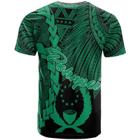 Pohnpei Micronesia T Shirt Tribal Wave Tattoo Green - Polynesian Pride