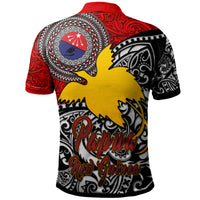 Papua New Guinea Polo Shirt Custom Central Of Papua New Guinea With Polynesian Patterns Polo Shirt - Polynesian Pride