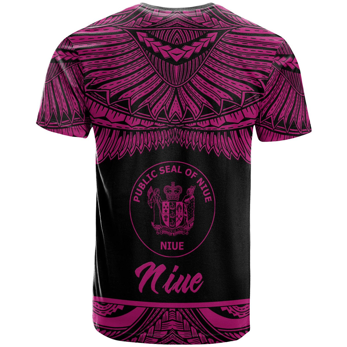 Niue Polynesian T Shirt Niue Pride Pink Version - Polynesian Pride