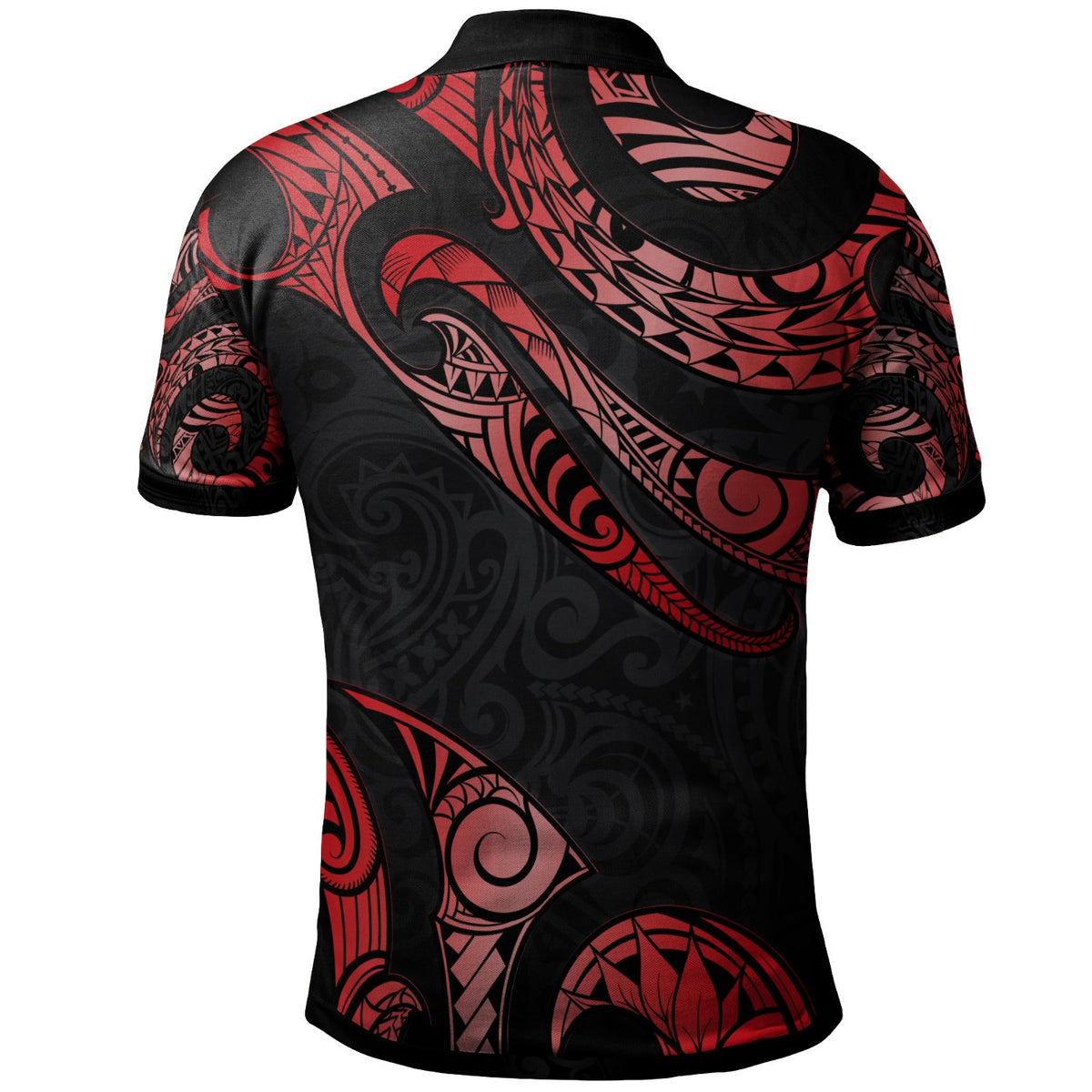 Guam Custom Polo Shirt Polynesian Tattoo Red Version - Polynesian Pride