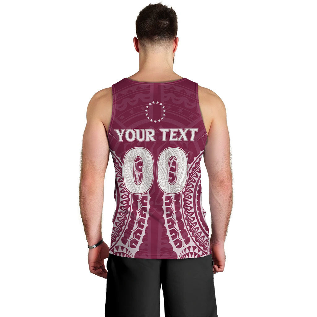 (Custom Personalised) Cook Islands Mangaia Men Tank Top - Tribal Pattern - LT12 - Polynesian Pride