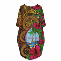 Guam Polynesian Batwing Pocket Dress - Hibiscus Vintage - Polynesian Pride