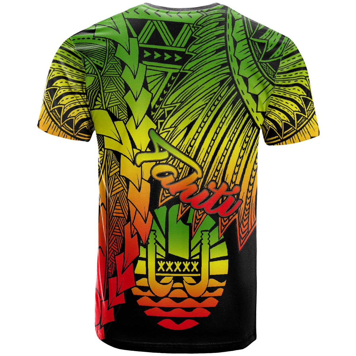 Tahiti Polynesian Custom T Shirt Tribal Wave Tattoo Reggae - Polynesian Pride
