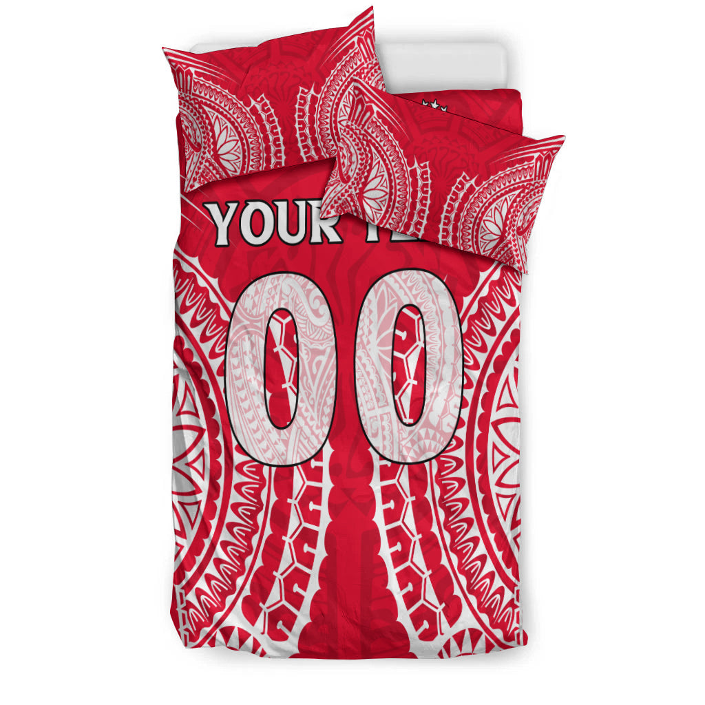 (Custom Personalised) Cook Islands Atiu Bedding Set - Tribal Pattern - LT12 - Polynesian Pride