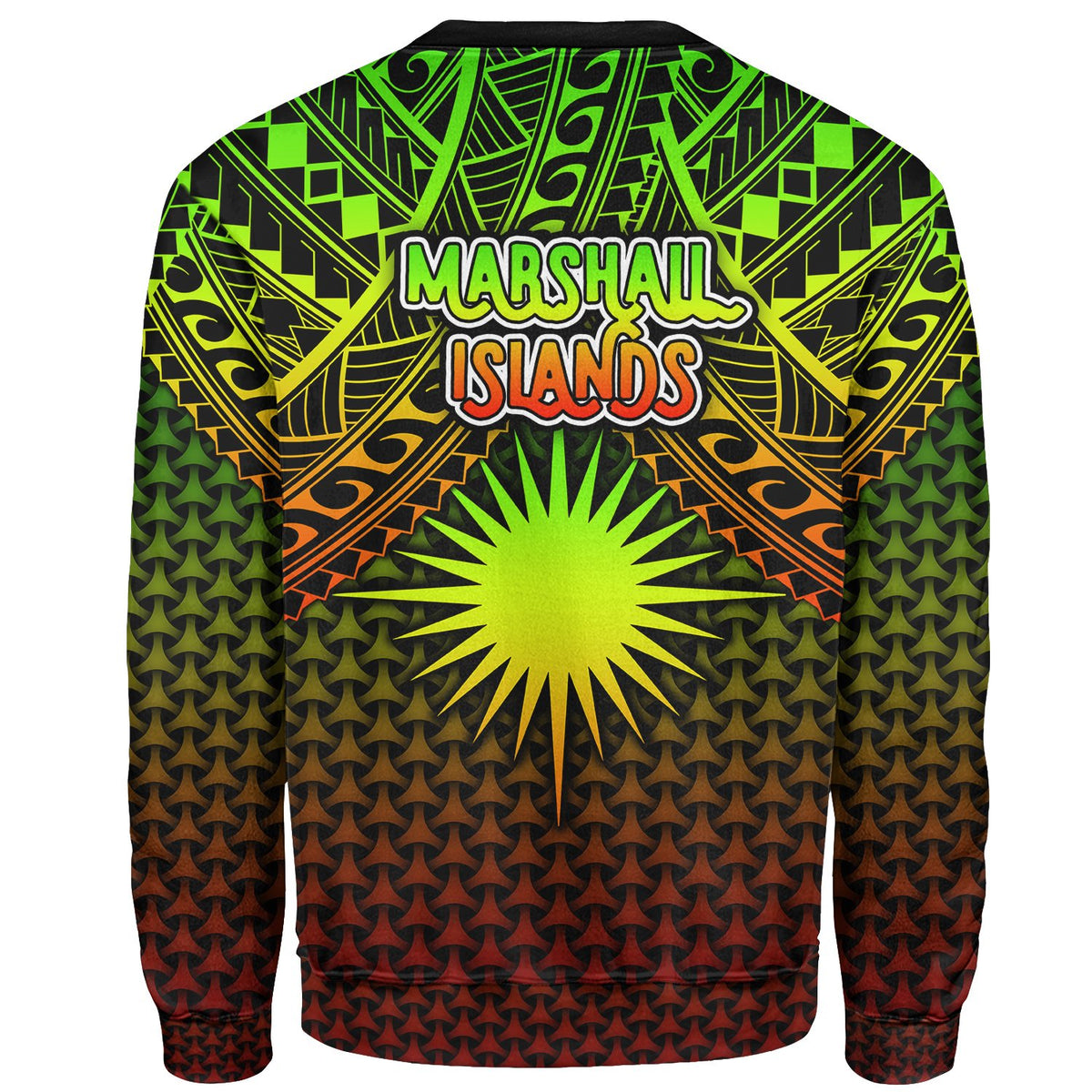 Polynesian Marshall Islands SweaT Shirt Reggae Vintage Polynesian Patterns - Polynesian Pride