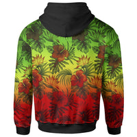 Polynesian Hoodie Reggae Hibiscus Patterns - Polynesian Pride