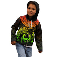 Pohnpei Polynesian Zip up Hoodie Pohnpei Waves (Reggae) - Polynesian Pride