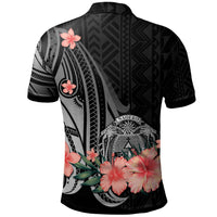 Nauru Polo Shirt Polynesian Hibiscus Pattern Style - Polynesian Pride