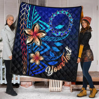 Cook Islands Custom Personalised Premium Quilt - Vintage Tribal Mountain - Polynesian Pride