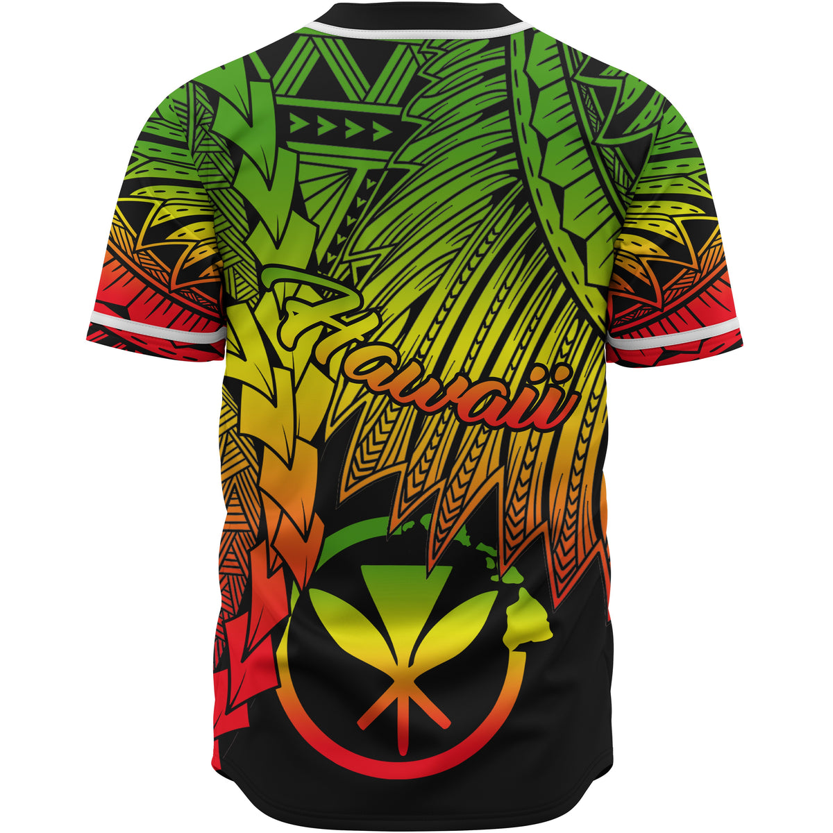 Hawaii Kanaka Maoli Polynesian Baseball Shirt - Tribal Wave Tattoo Reggae - Polynesian Pride